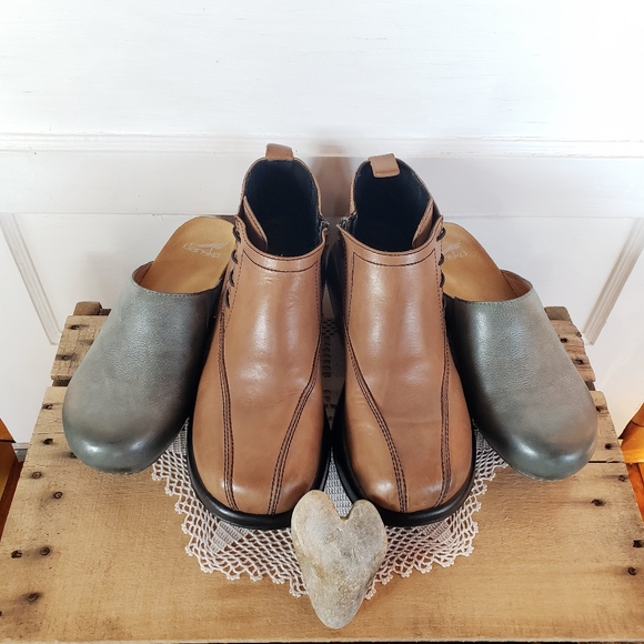 Neutral Dansko Pro Clogs Booties boho cottage chore minimalist coastal comfort - Picture 7 of 16